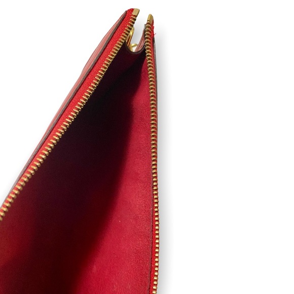 PRICE DROP! ❤️ Authentic Louis Vuitton Red Epi Leather Pochette Clutch - Picture 13 of 15